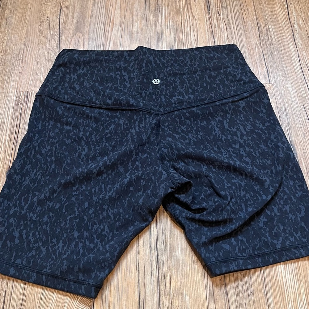 Black and grey cheetah biker shorts